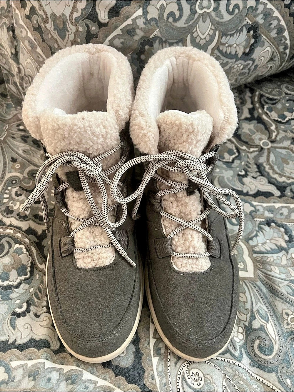 JBU Freeze Women's Winter Boots Gray & Cream US 8.5M